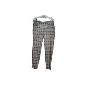 Soho Apparel Black White Plaid Stretchy Crepe Pants L